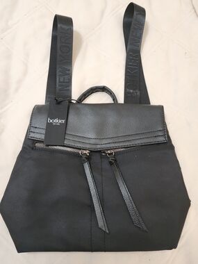 Botkier Black Nylon & Vegan Leather Backpack